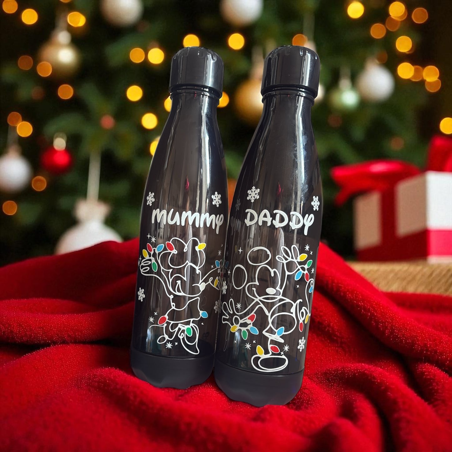 Christmas Mouse Personalised Waterbottle