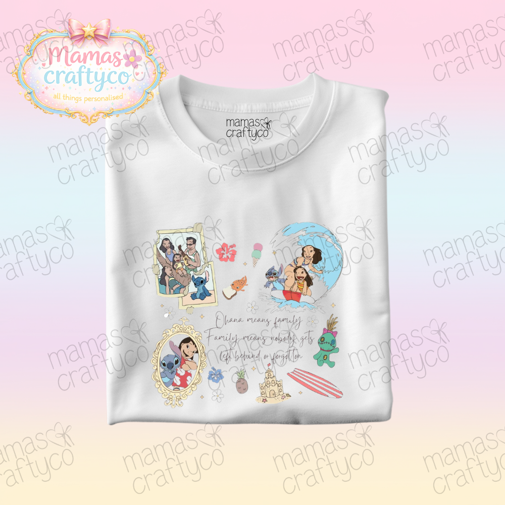 Personalised White Teeš¤ Stitch