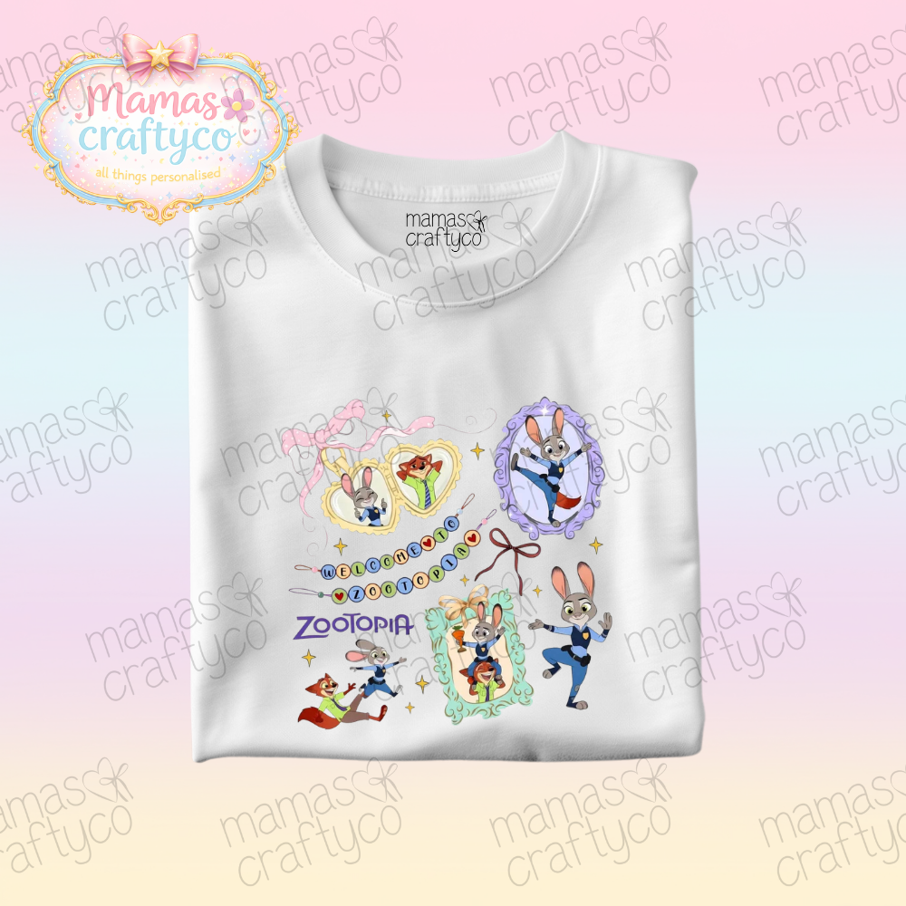 Personalised White Teeš¤ Zootopia