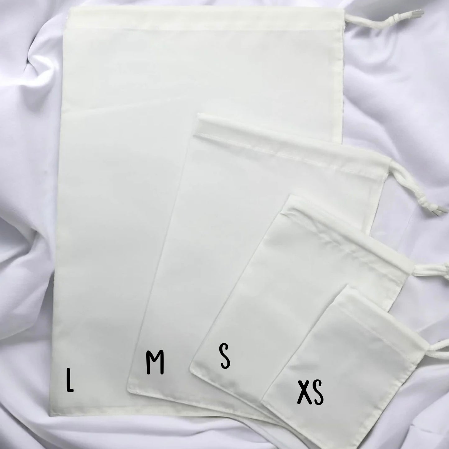 White Drawstring Stuff Bags