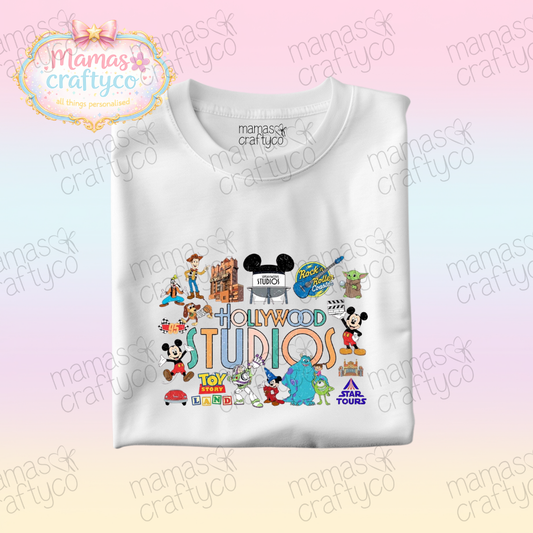 Personalised White Tee𑁤 Hollywood Studios