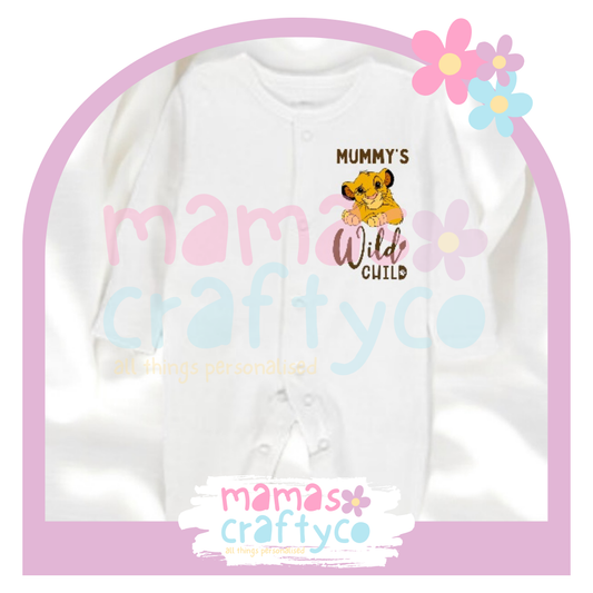 Infant Sleepsuit Mummys Wild Child Lion