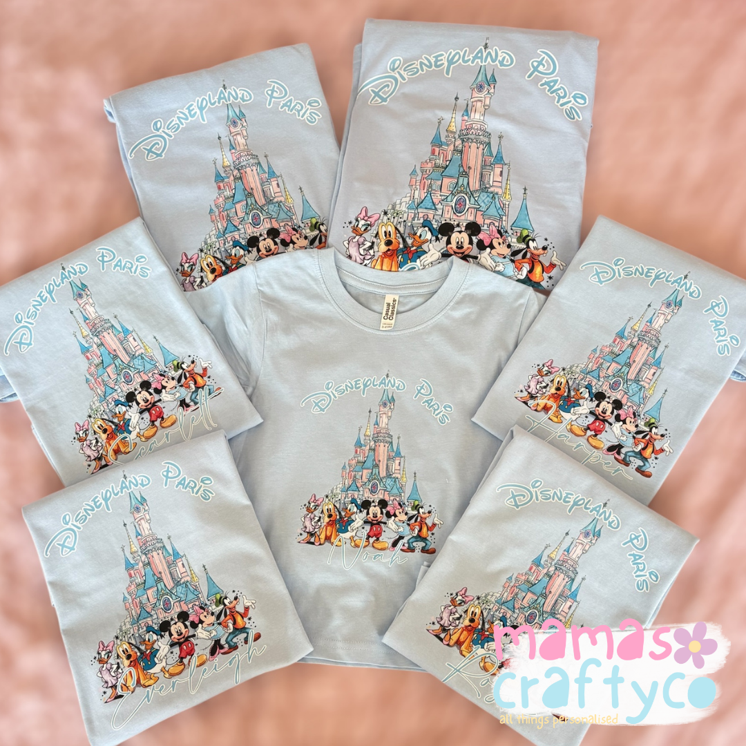 Personalised Tshirt Castle & Friends Design 1-2yr upto 12-13yr