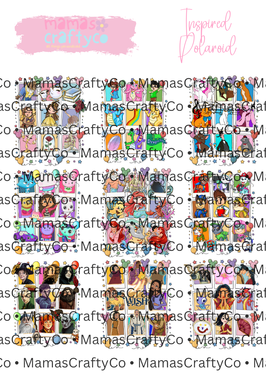 EXCLUSIVE - Personalised Polaroid Design 1-2yr upto 12-13yr