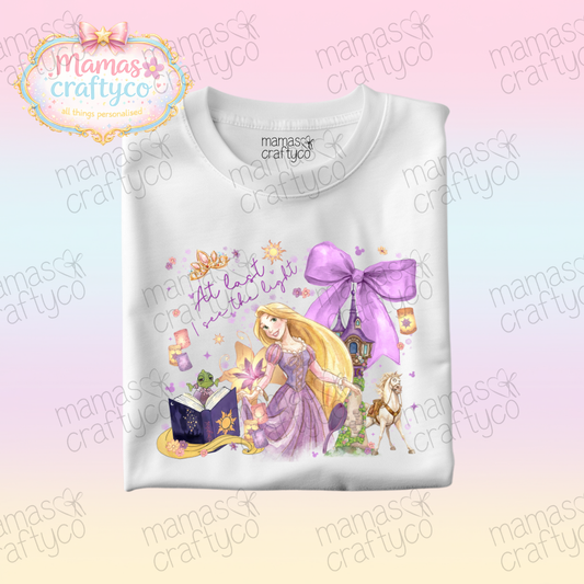 Personalised White Tee𑁤 Rap Bow