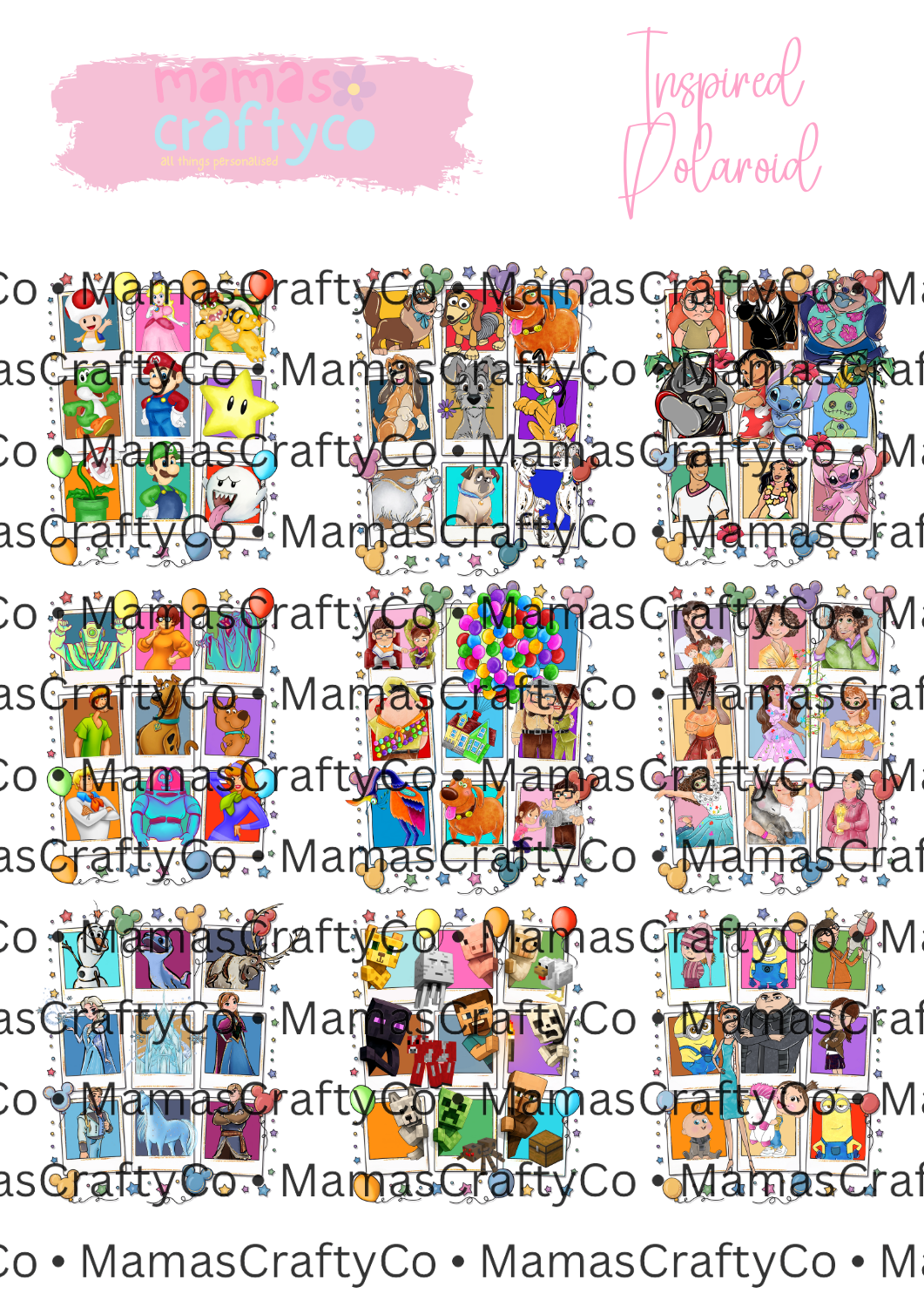 EXCLUSIVE - Personalised Polaroid Design 1-2yr upto 12-13yr