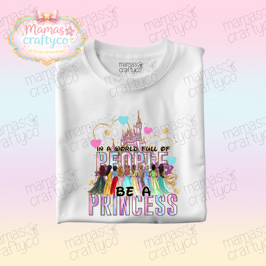 Personalised White Tee𑁤 Be A Princess