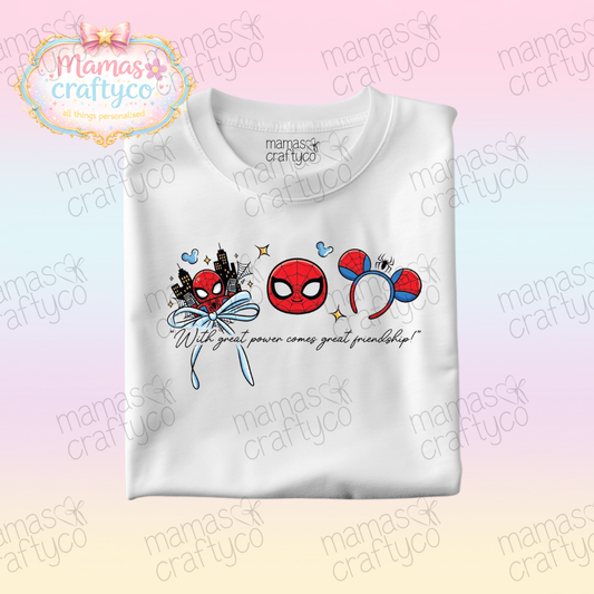 Personalised White Tee𑁤 Spider Ears City