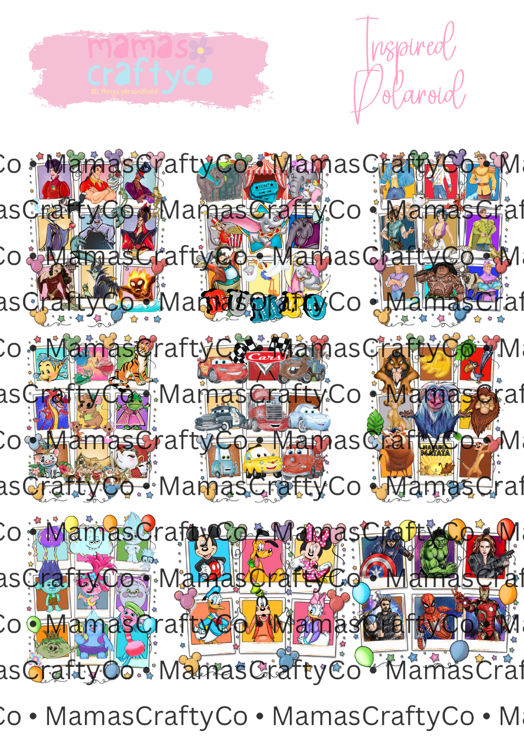 EXCLUSIVE - Personalised Polaroid Design 1-2yr upto 12-13yr