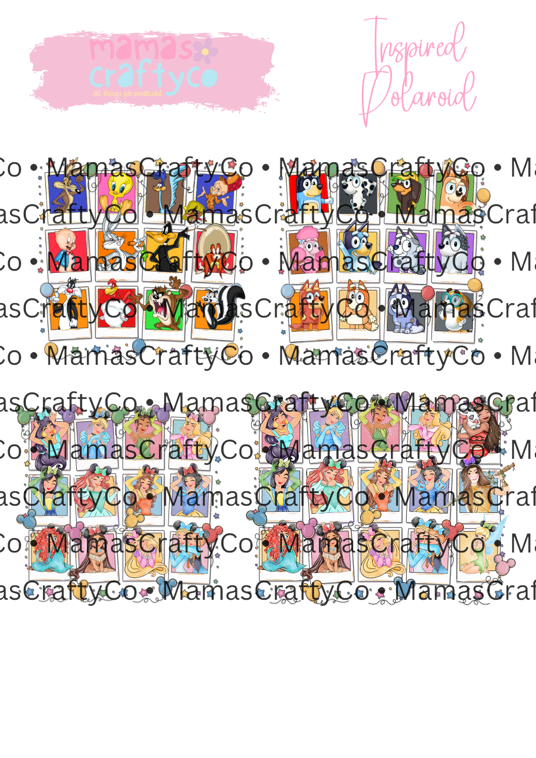 EXCLUSIVE - Personalised Polaroid Design 1-2yr upto 12-13yr