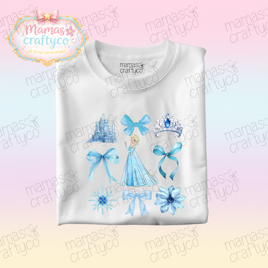 Personalised White Tee𑁤 Elsa