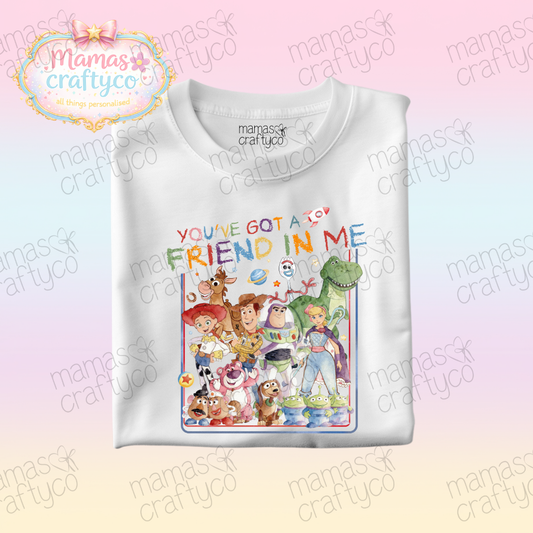 Personalised White Tee𑁤 Friend in Me