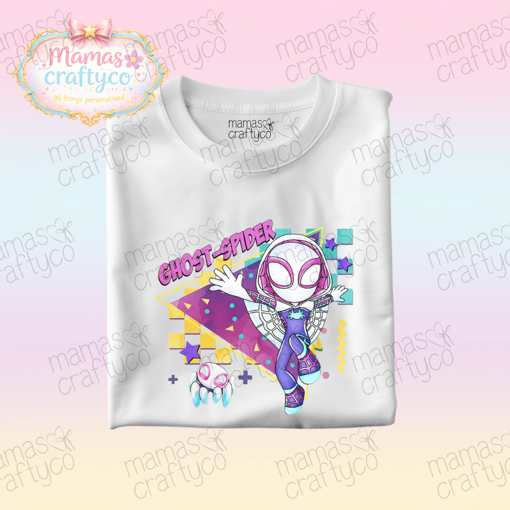 Personalised White Tee𑁤 Ghost