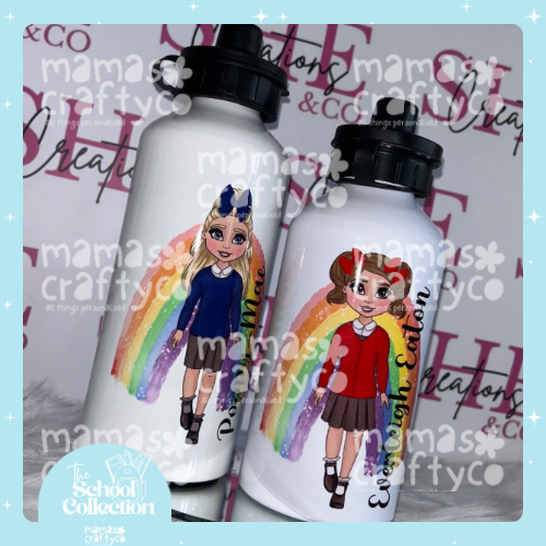 Personalised Aluminium Water Bottles Sports Cap